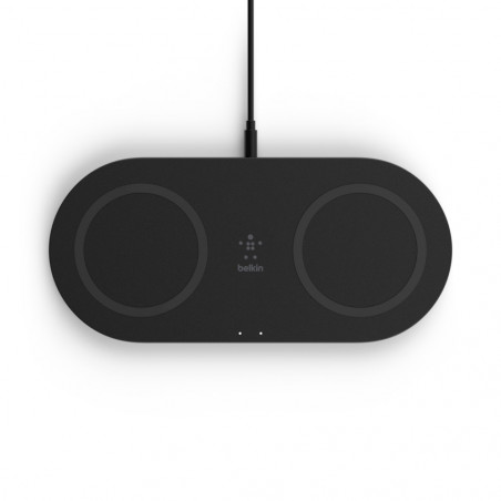 TAPPETINO DI RICARICA WIRELESS DOPPIO 2 X 15W - NERO