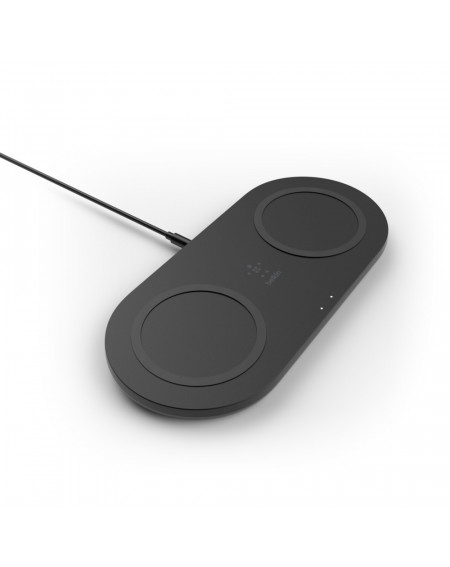 TAPPETINO DI RICARICA WIRELESS DOPPIO 2 X 15W - NERO
