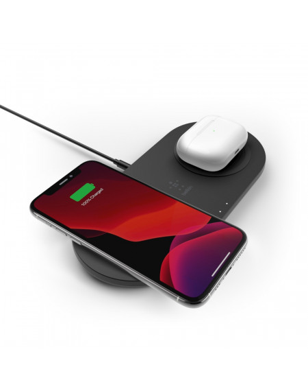 TAPPETINO DI RICARICA WIRELESS DOPPIO 2 X 15W - NERO