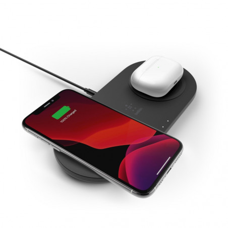 TAPPETINO DI RICARICA WIRELESS DOPPIO 2 X 15W - NERO