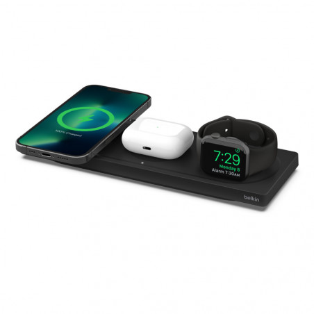 TAPPETINO DI RICARICA WIRELESS MAGSAFE 3 IN 1 - NERO
