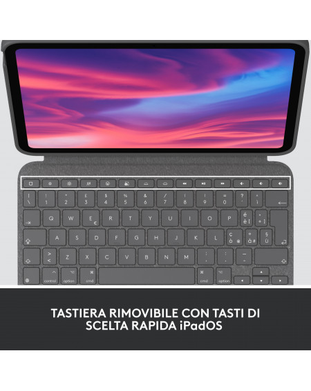 Logitech Combo Touch di Logitech con tastiera e trackpad per iPad (7ª, 8ª, 9ª e 10ª generazione)