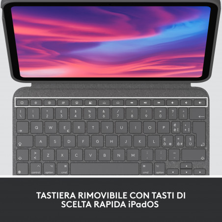 Logitech Combo Touch di Logitech con tastiera e trackpad per iPad (7ª, 8ª, 9ª e 10ª generazione)