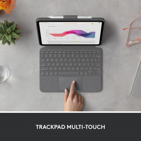 Logitech Combo Touch di Logitech con tastiera e trackpad per iPad (7ª, 8ª, 9ª e 10ª generazione)