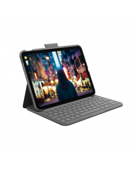 Logitech Slim Folio, custodia con Tastiera Bluetooth per iPad 10th gen.