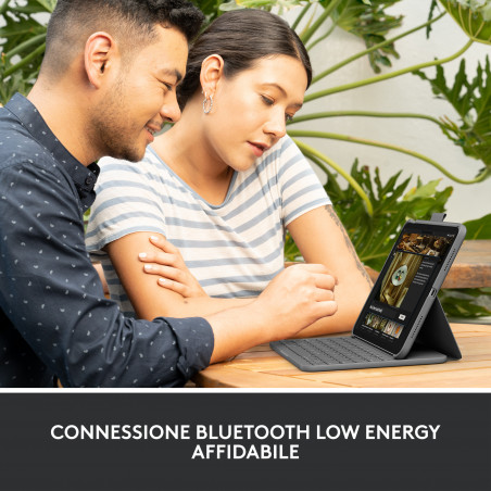 Logitech Slim Folio, custodia con Tastiera Bluetooth per iPad 10th gen.