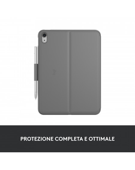 Logitech Slim Folio, custodia con Tastiera Bluetooth per iPad 10th gen.