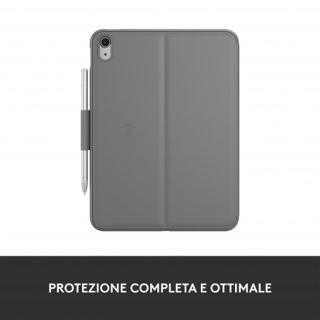 Logitech Slim Folio, custodia con Tastiera Bluetooth per iPad 10th gen.