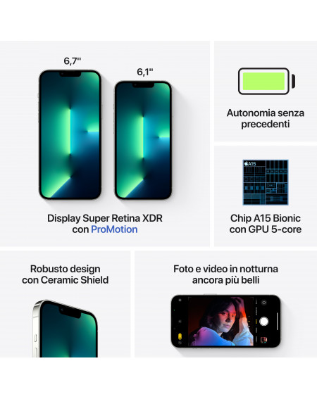 iPhone 13 Pro 256GB Argento - Prodotto rigenerato grado A