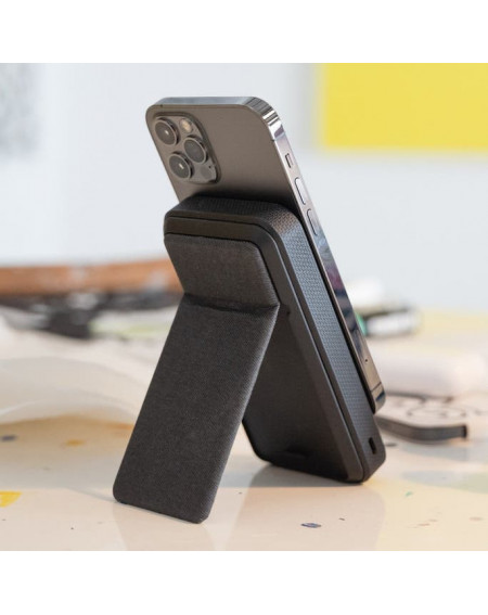 mophie - Snap+ Batteria Portatile 10K con stand per iPhone con MagSafeÂ® - Nero