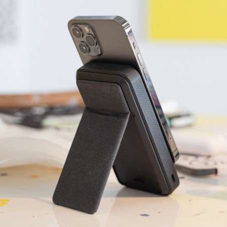 mophie - Snap+ Batteria Portatile 10K con stand per iPhone con MagSafeÂ® - Nero