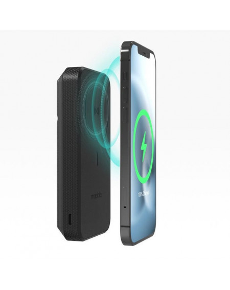 mophie - Snap+ Batteria Portatile 10K con stand per iPhone con MagSafeÂ® - Nero