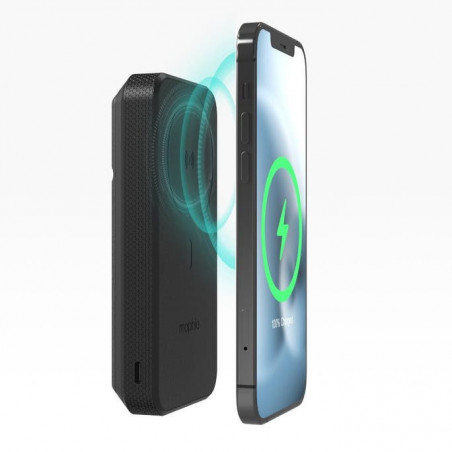 mophie - Snap+ Batteria Portatile 10K con stand per iPhone con MagSafeÂ® - Nero