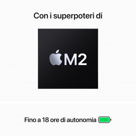 MacBook Air 15'' Apple M2 8-core CPU e 10-core GPU, HD 256GB - Grigio Siderale