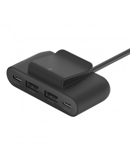 4-PORT USB POWER EXTENDER 2M - BLACK