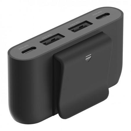 4-PORT USB POWER EXTENDER 2M - BLACK
