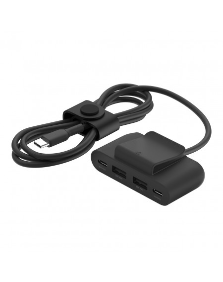 4-PORT USB POWER EXTENDER 2M - BLACK