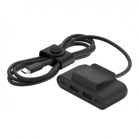 4-PORT USB POWER EXTENDER 2M - BLACK