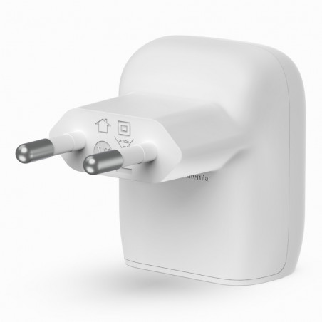 CARICABATTERIE DA PARETE CON PPS PORTA USB-C PD 20W - BIANCO