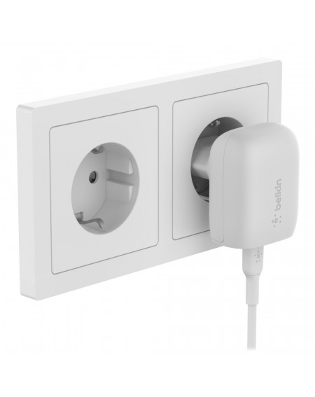 CARICABATTERIE DA PARETE CON PPS PORTA USB-C PD 20W - BIANCO