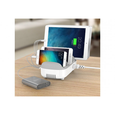 Compulocks Base di ricarica USB a 10 porte bianca - Spina UE