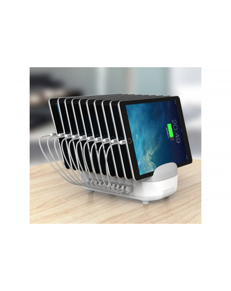 Compulocks Base di ricarica USB a 10 porte bianca - Spina UE
