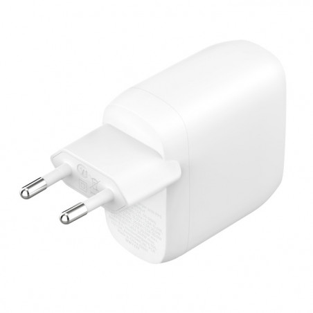 CARICABATTERIE DA PARETE DUAL 30W PORTA USB-C PD 60W - BIANCO