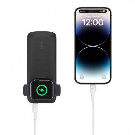 POWERBANK 10K CON APPLE WATCH FAST CHARGER - NERO