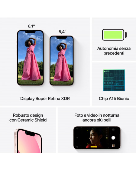 iPhone 13 128GB Rosa - Prodotto rigenerato grado c