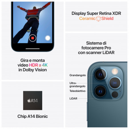 iPhone 12 Pro 256GB Graphite - Prodotto rigenerato di grado C