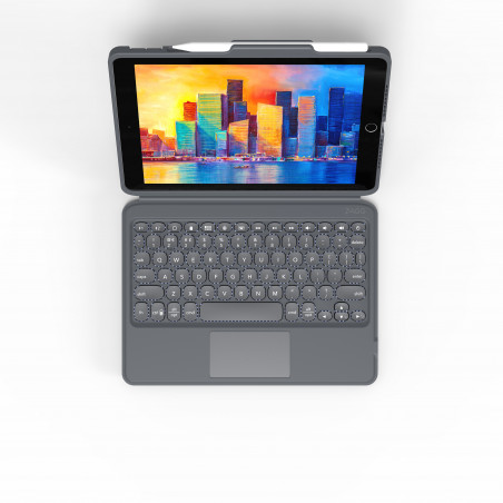 Zagg - Pro Keys tastiera con cust con Trackpad per iPad 10.2'' - Tedesco