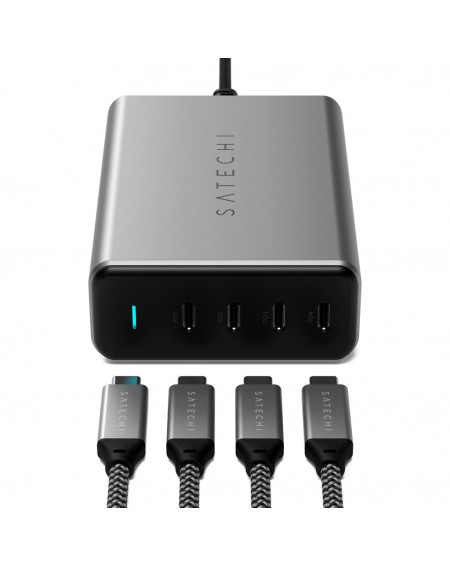 CARICATORE GAN USB-C 165W 4 PORTE - SPACE GRAY