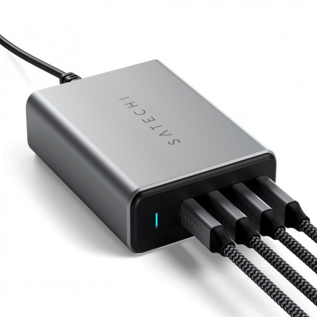 CARICATORE GAN USB-C 165W 4 PORTE - SPACE GRAY