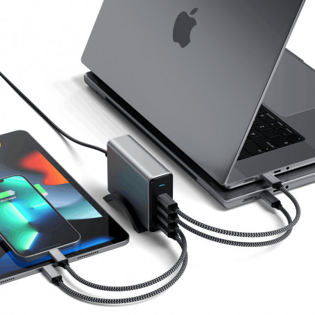 CARICATORE GAN USB-C 165W 4 PORTE - SPACE GRAY