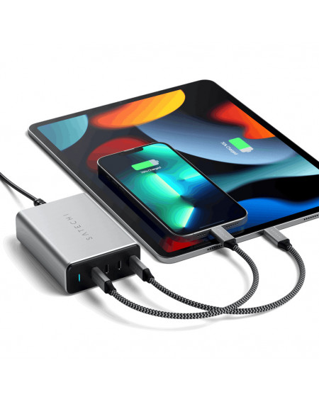 CARICATORE GAN USB-C 165W 4 PORTE - SPACE GRAY