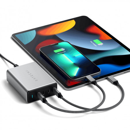 CARICATORE GAN USB-C 165W 4 PORTE - SPACE GRAY