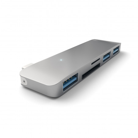 Satechi ST-TCUHM - Type-C USB 3.0 2-in-1 Hub for MacBook (3x USB3 1x mSD 1x SD) - SPACE GRAY