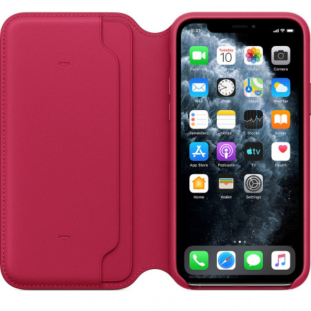 Apple iPhone 11 Pro Leather Folio - Raspberry