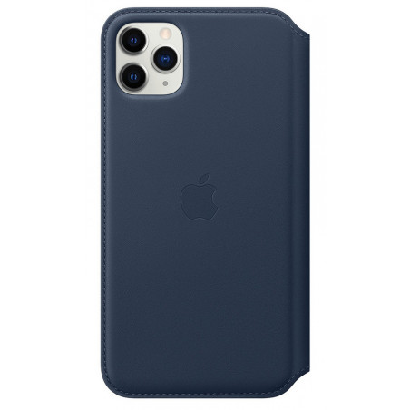 Apple iPhone 11 Pro Max Leather Folio - Deep Sea Blue