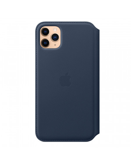 Apple iPhone 11 Pro Max Leather Folio - Deep Sea Blue