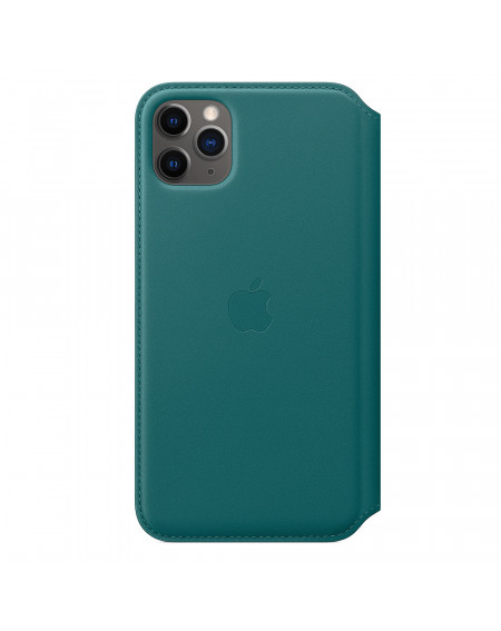 Apple iPhone 11 Pro Max Leather Folio - Peacock