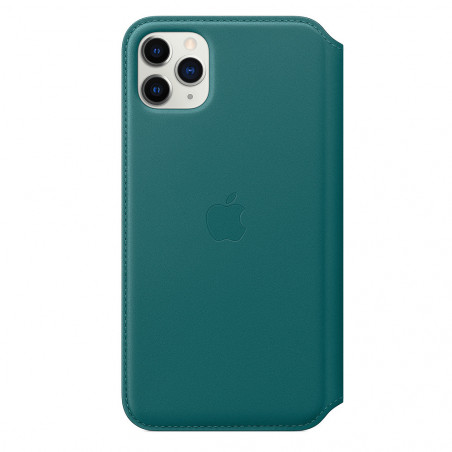 Apple iPhone 11 Pro Max Leather Folio - Peacock