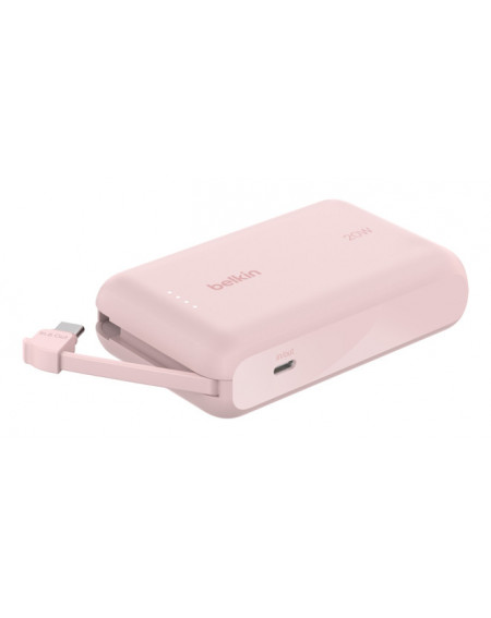 BOOSTCHARGE POWERBANK 10K W INTEGRATED CABLE,PINK