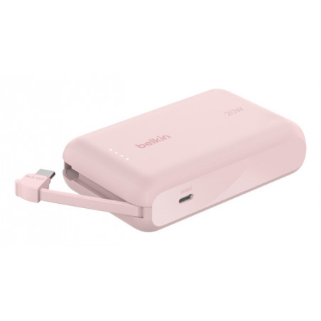 BOOSTCHARGE POWERBANK 10K W INTEGRATED CABLE,PINK