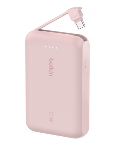 BOOSTCHARGE POWERBANK 10K W INTEGRATED CABLE,PINK
