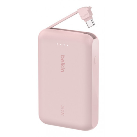 BOOSTCHARGE POWERBANK 10K W INTEGRATED CABLE,PINK