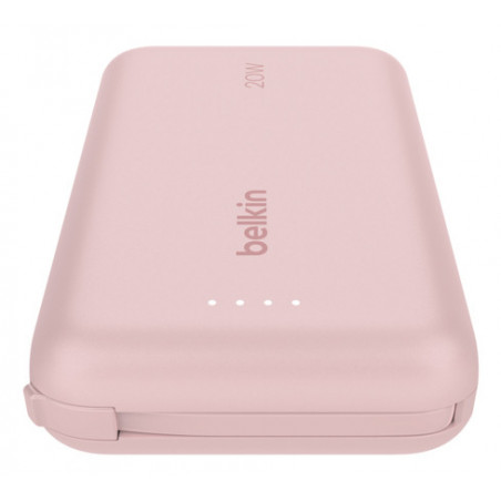 BOOSTCHARGE POWERBANK 10K W INTEGRATED CABLE,PINK