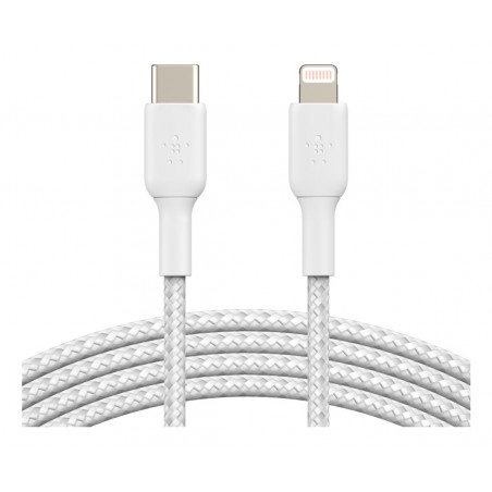 CAVO INTRECCIATO DA USB-C A LIGHTNING 1M - BIANCO