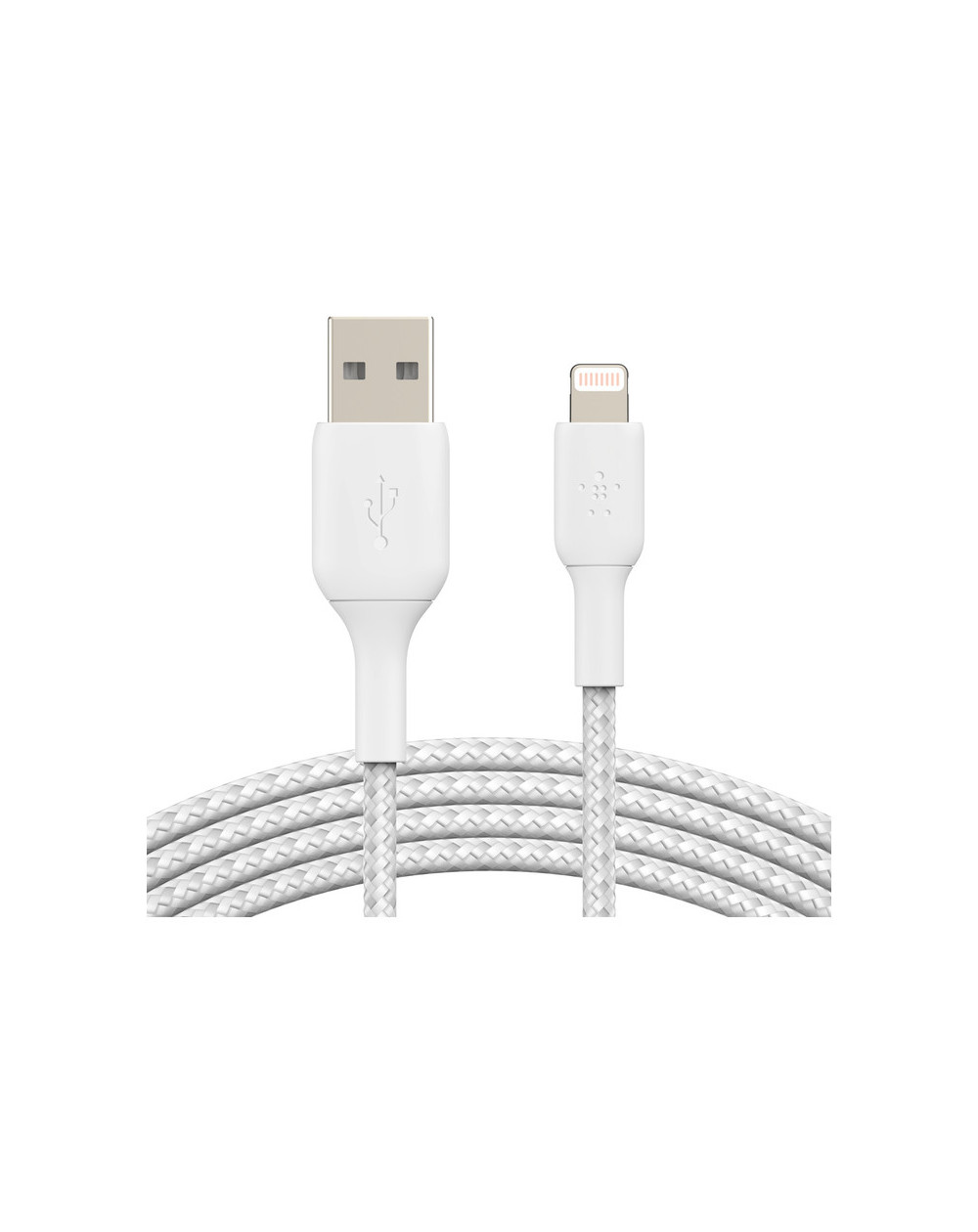 CAVO INTRECCIATO DA USB-A A LIGHTNING 2M - BIANCO
