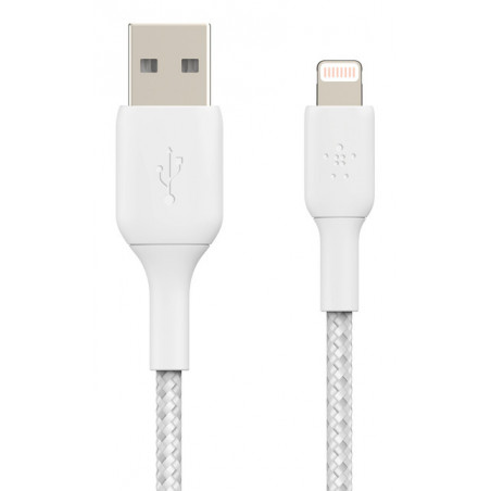 CAVO INTRECCIATO DA USB-A A LIGHTNING 2M - BIANCO